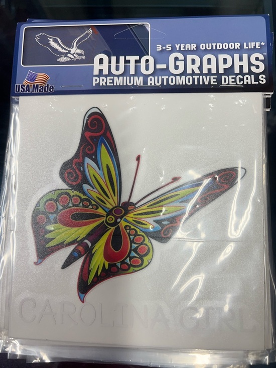 Auto Graphs Other - Autograph Premium Multicolor Butterfly Decal-Carolina Girl Large and Small
